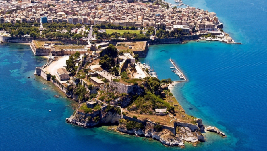 Krf Stara tvrđava na Krfu Grčka Jonsko more Leto