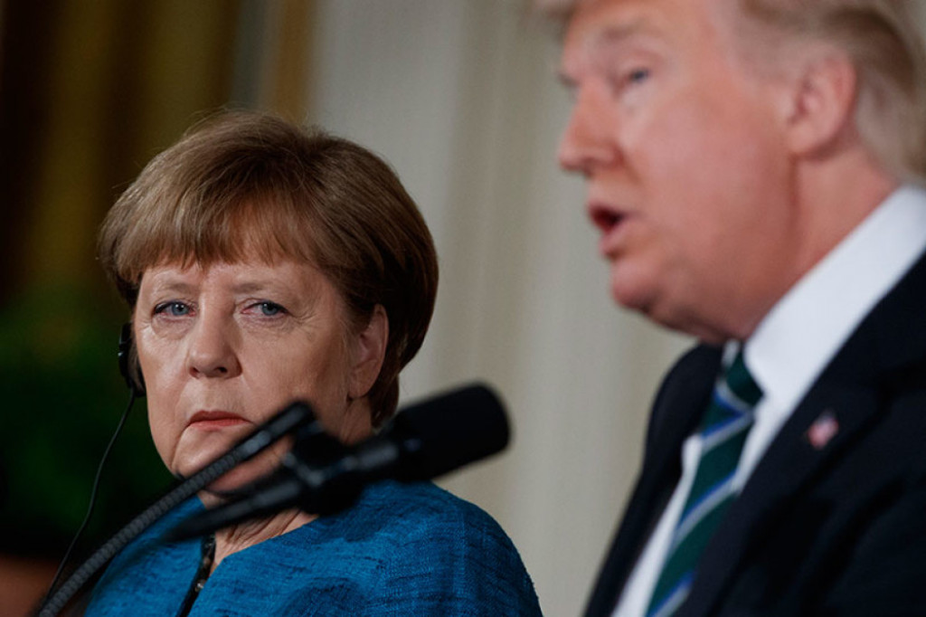 Angela Merkel i Donald Tramp
