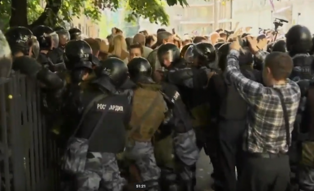 rusija, policija, protest