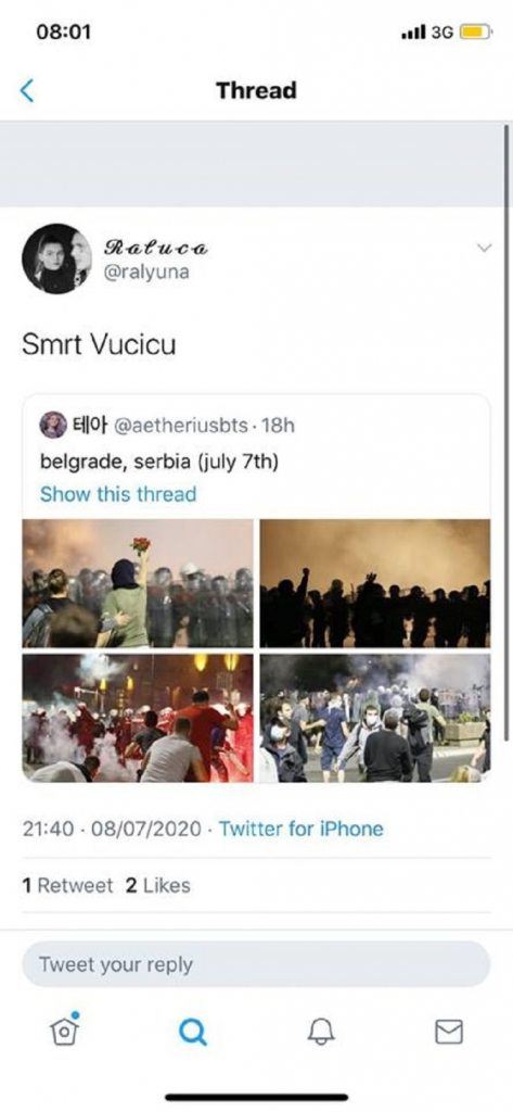 Pretnje smrću predsedniku Vučiću