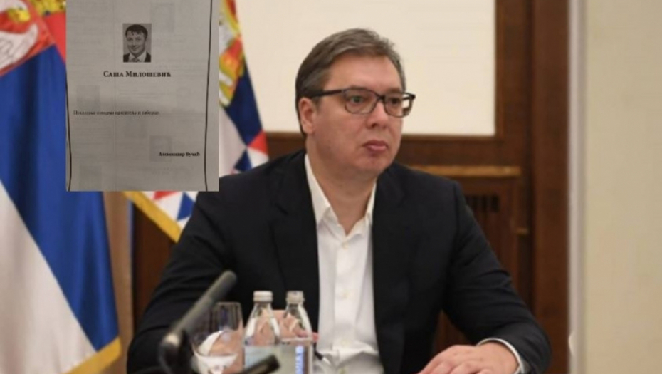Aleksandar Vučić čitulja Saša Milošević