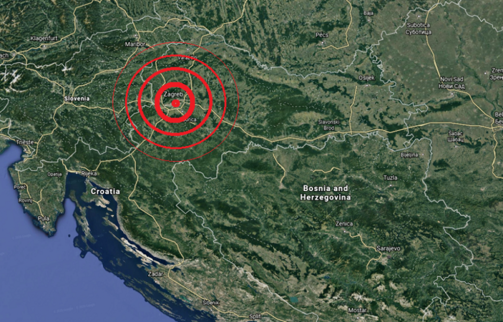 Hrvatska, Zagreb, zemljotres