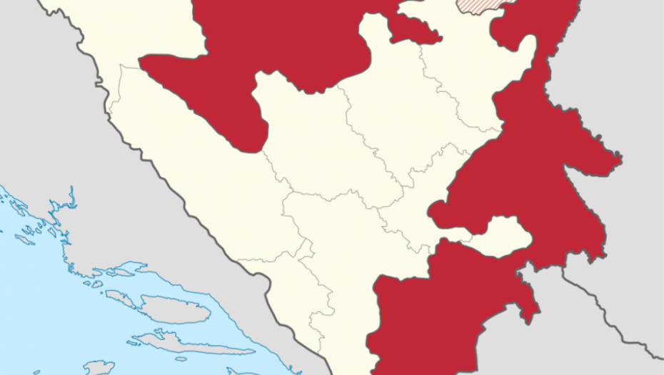 Republika Srpska na mapi BiH