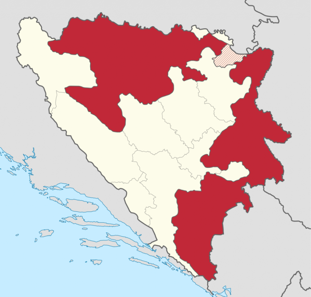 Republika Srpska na mapi BiH