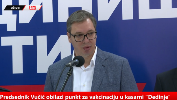PREDSEDNIK VUČIĆ OBIŠAO PUNKT ZA VAKCINACIJU MMF promenio svoju odluku, čestitam svim građanima Srbije (FOTO/VIDEO)