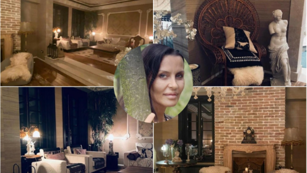 STAKLENI LUSTER I OGROMNE SKULPTURE! Zavirite u raskošni dom Elene Karić, svaki detalj odiše luksuzom i glamurom, a dnevna soba oduzima dah! (FOTO)