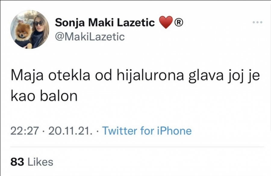 MAJA JE KOMBINACIJA BRENDONA I ANĐELE VEŠTICE Sonja Lazetić brutalno isprozivala Marinkovićevu, komentari se samo nižu!