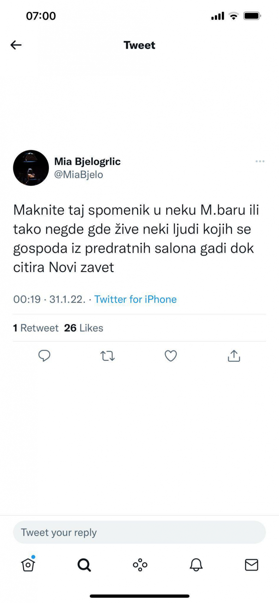 DETONIRALA ĐILASOVCE Mia Bjelogrlić o Jankoviću u Markoviću: Gospoda iz predratnih salona gade se ljudi iz Marinkove bare!
