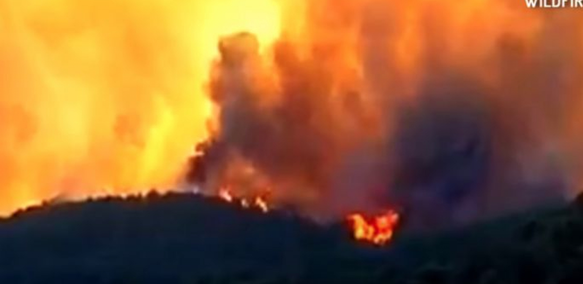 KAO DA SE VULKAN OTVORIO Šok scena u požaru kod Šibenika, svima je promaklo (VIDEO)