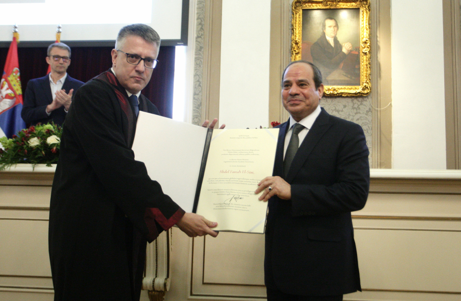 Predsednik Egipta počasni doktor Univerziteta u Beogradu (FOTO)