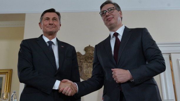 PREDSEDNIK SLOVENIJE U BEOGRADU Aleksandar Vučić danas sa Borutom Pahorom