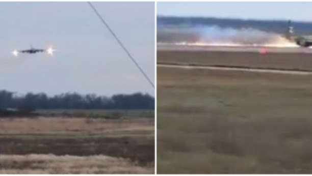 JEZIV SNIMAK PRINUDNOG SLETANJA RUSKOG RATNOG AVIONA Sevaju vatra i varnice, SU-25 pretrpeo veliku ptetu (VIDEO)