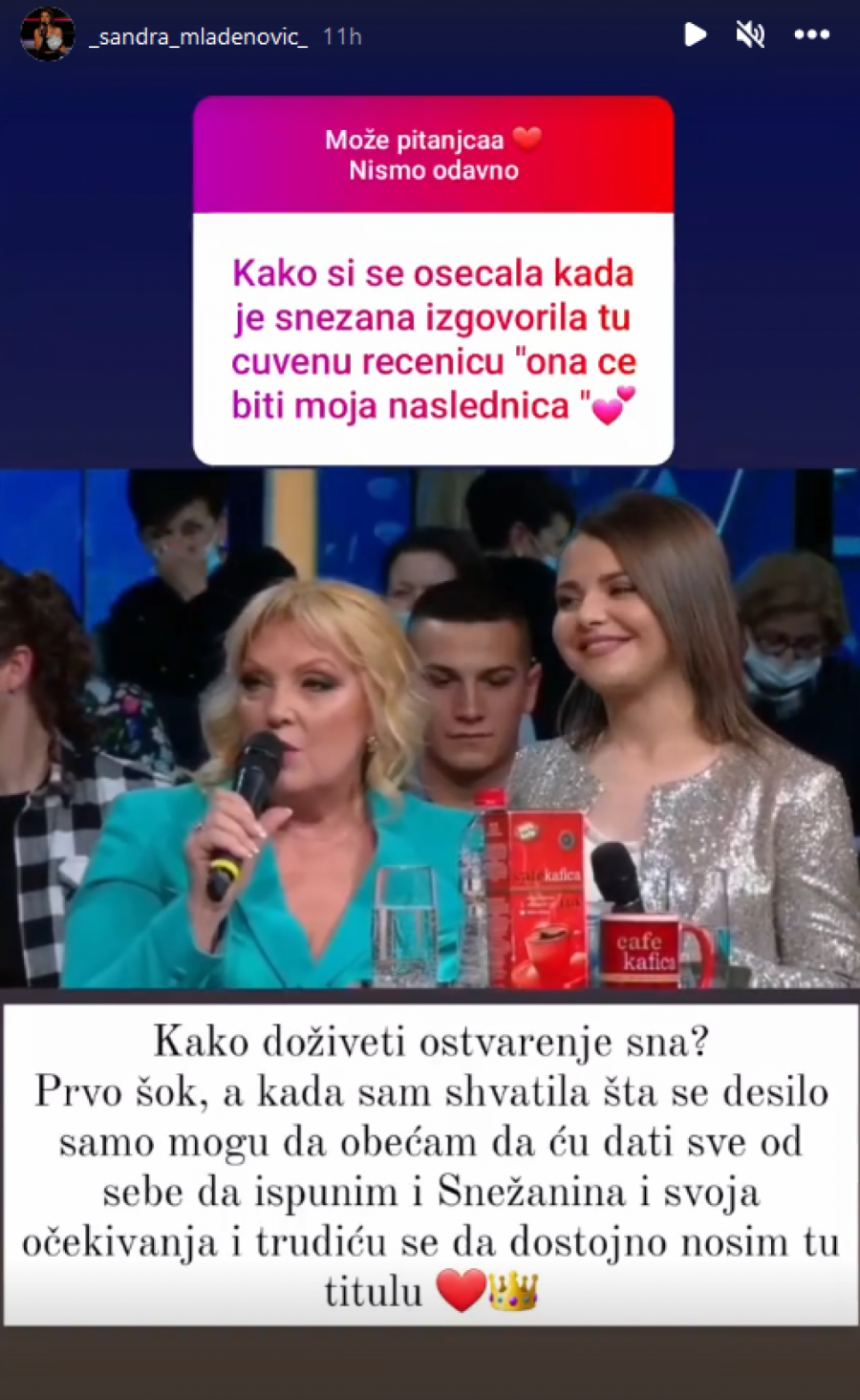 SNOVI SU JOJ SE OSTVARILI Sandra Mladenović mašta o duetu sa legendarnom pevačicom (FOTO)