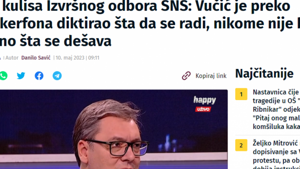 LAŽOVI LAŽLJIVI! Nova S tvrdi da Vučić nije bio na sednici odbora SNS, a evo šta je istina