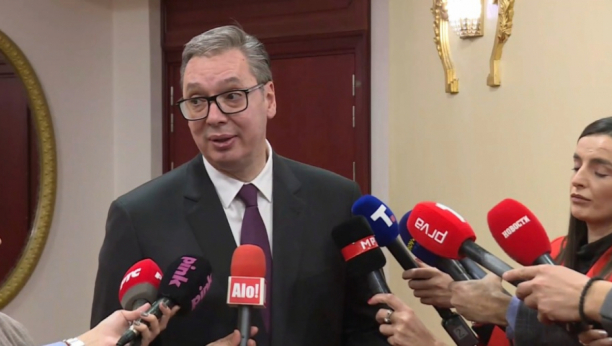 Predsednik Srbije Aleksandar Vučić prisustvuje svečanoj Svetosavski akademiji u Skoplju