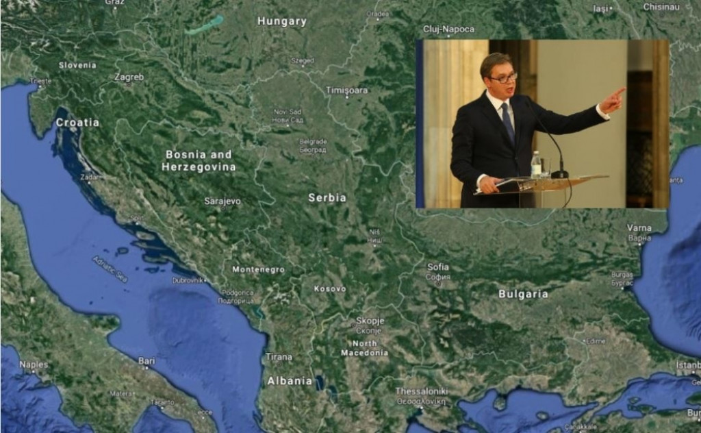 Aleksandar Vučić Srbija mapa