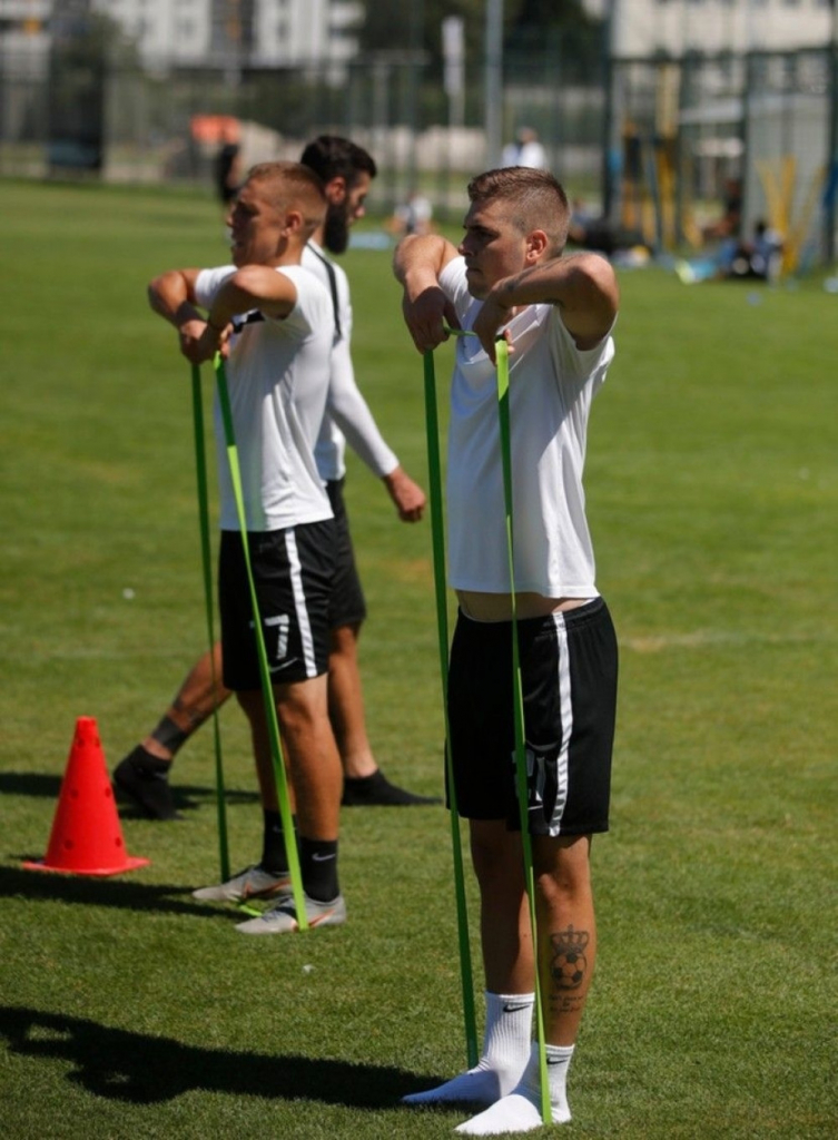 Luka Marković na treningu Partizana