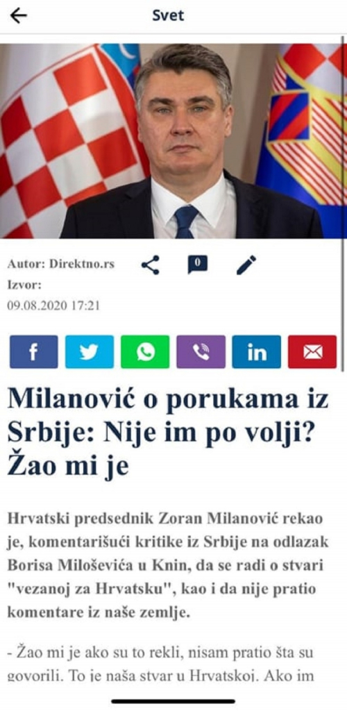 Đilasova promocija hrvatske Oluje