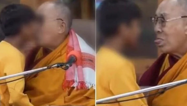 UŽAS BOŽJI Dalaj Lama poljubio dečaka u usta i tražio da "sisa jezik"